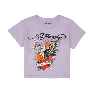 Baby Tees Ed Hardy Brave Eagle Baby Tee Damskie Lawenda | HUGJLV246