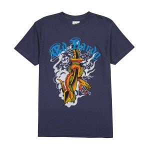 Koszulki Ed Hardy Dagger Snake Tee Męskie Granatowe | YDZHNP768