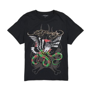 Koszulki Ed Hardy Eagle Snake Mens Tee Męskie Czarne | LRIMEZ307