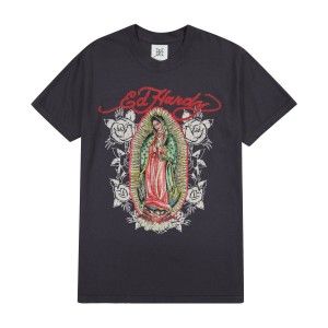 Koszulki Ed Hardy Mary Tee Męskie Szare | KTJDBM654