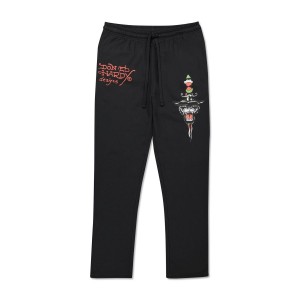 Spodnie Ed Hardy Fire Panther Sweatpant Męskie Czarne | RNCDYU567