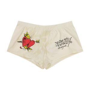 Spodnie Ed Hardy Heart Wings Booty Biker Shorts Damskie Białe | NVOIXH974