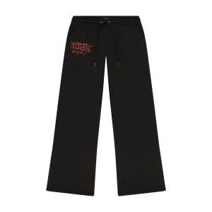 Spodnie Ed Hardy LKS Skull Black Flared Sweatpant Damskie Czarne | OAHDTB317