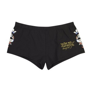 Spodnie Ed Hardy Swallow Booty Biker Shorts Damskie Czarne | YJRBSW341
