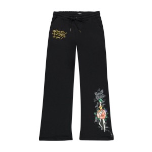 Spodnie Ed Hardy Swallow Sweatpants Damskie Czarne | NHAFOT984