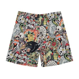 Spodnie Ed Hardy Tattoo Collage Short Męskie Kolorowe | JGVILS274