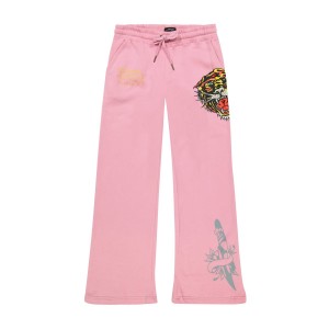 Spodnie Ed Hardy Tiger Dagger Sweatpants Damskie Bubblegum | OCMNLE564