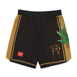 Spodnie Ed Hardy Weed Skull Short Męskie Czarne | FNDJZB012