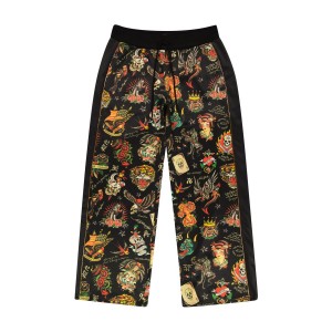 Spodnie Ed Hardy Women's Flashboard Black Track Pant Damskie Czarne | COMYJU268
