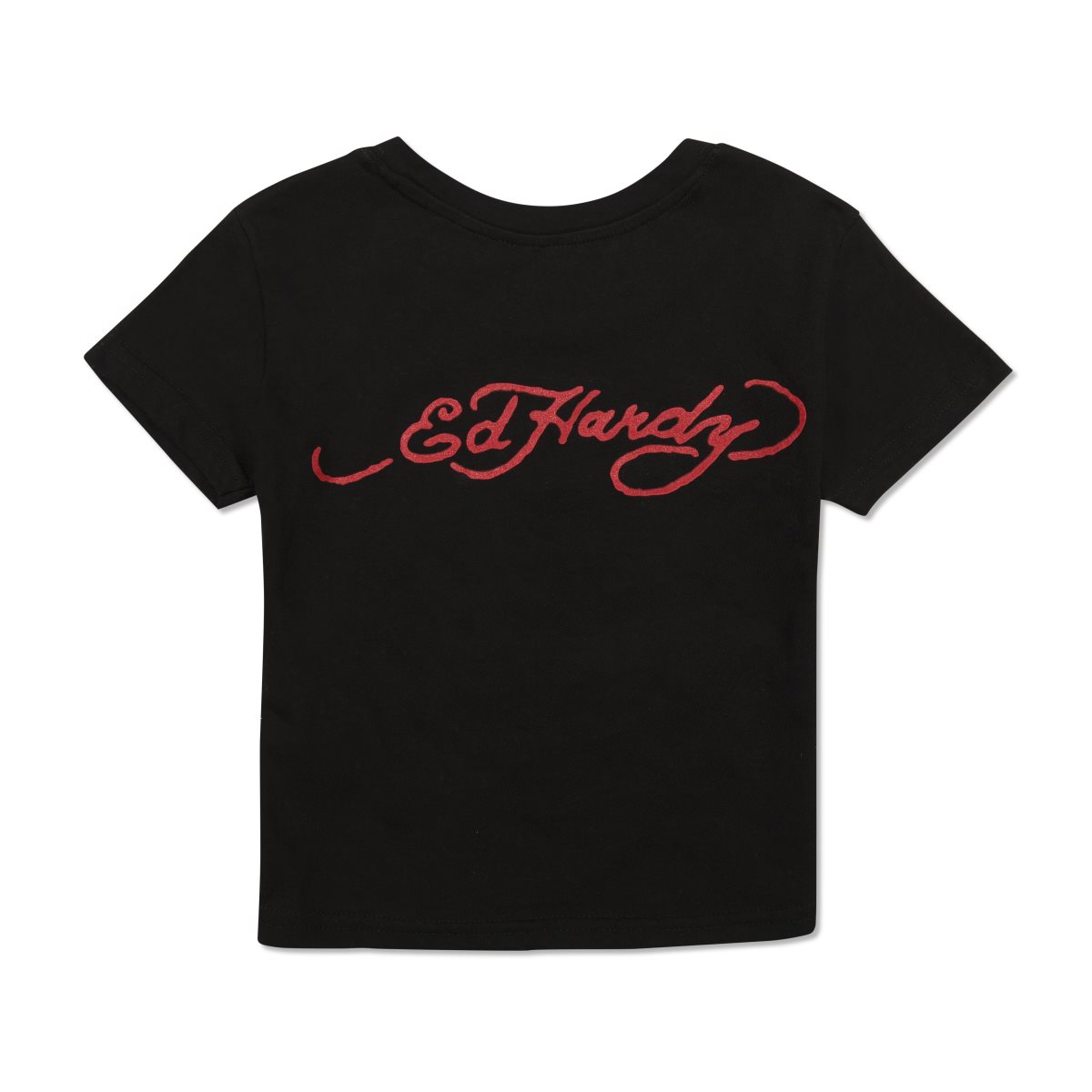 Baby Tees Ed Hardy Rhinestone Tiger Heart Baby Tee Damskie Czarne | YZTUPC824