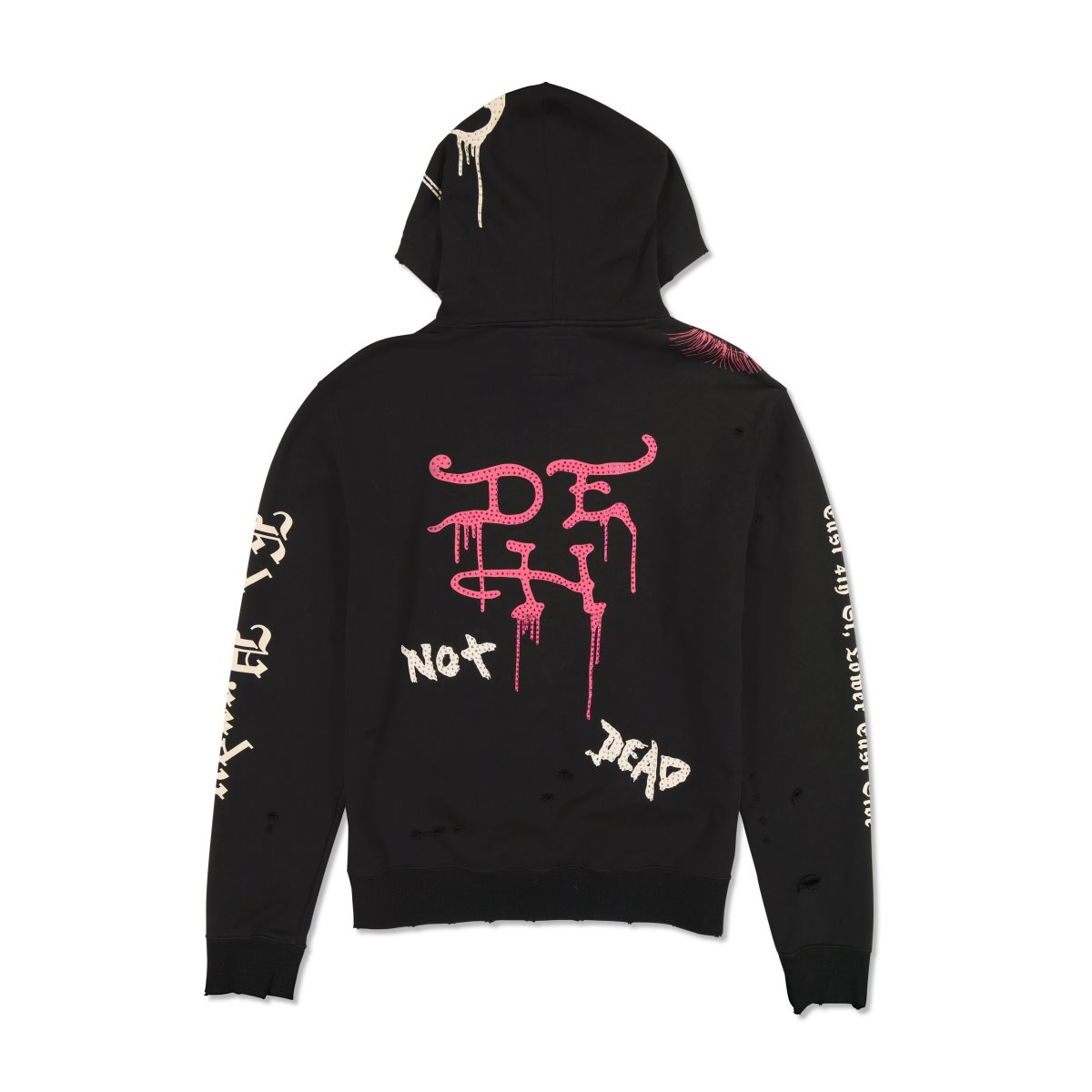 Bluza z Kapturem Ed Hardy Destroy Skele Hoodie Męskie Czarne | LDOZNA810
