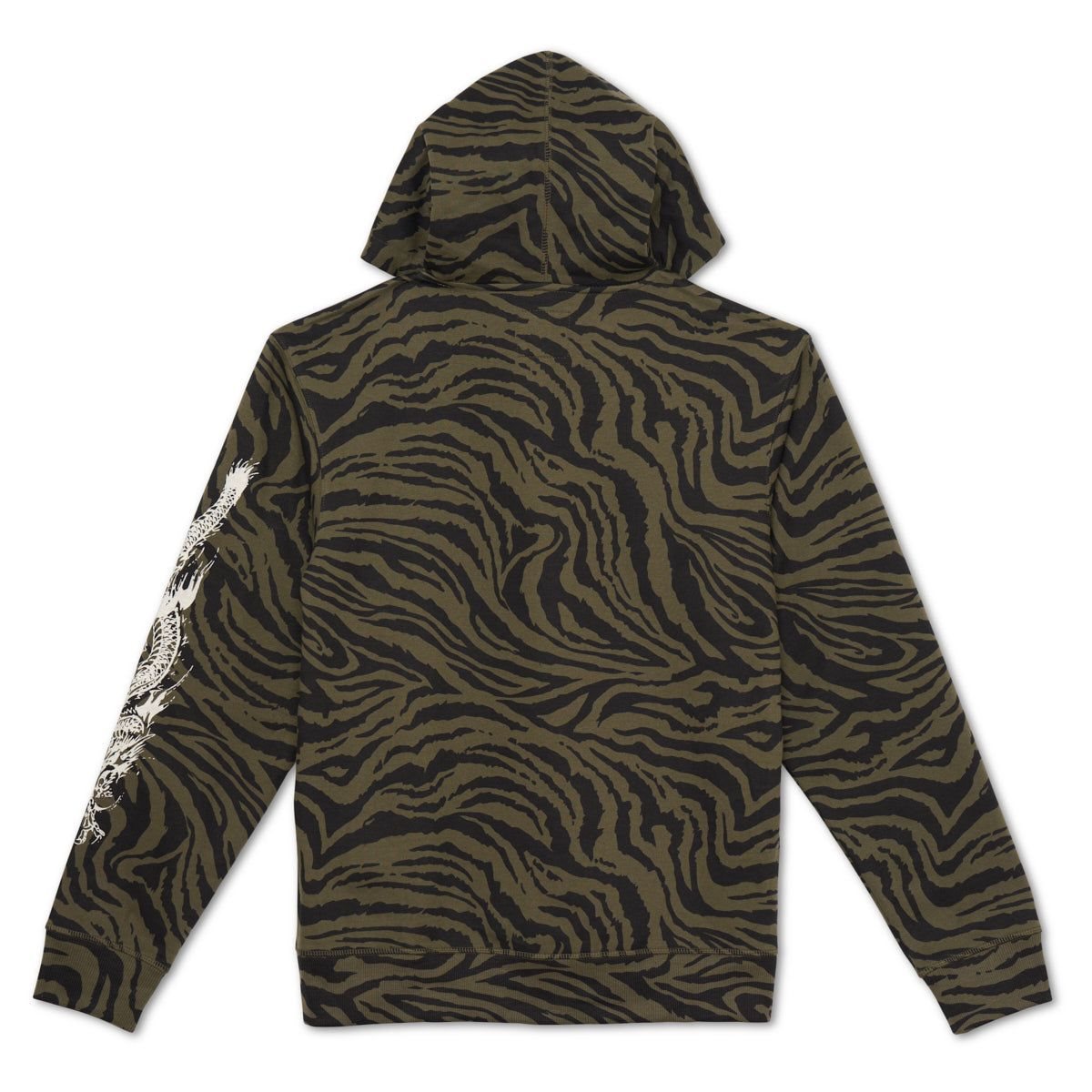 Bluza z Kapturem Ed Hardy Dragon Zebra Camo Hoodie Męskie Camo | NTXFDZ036