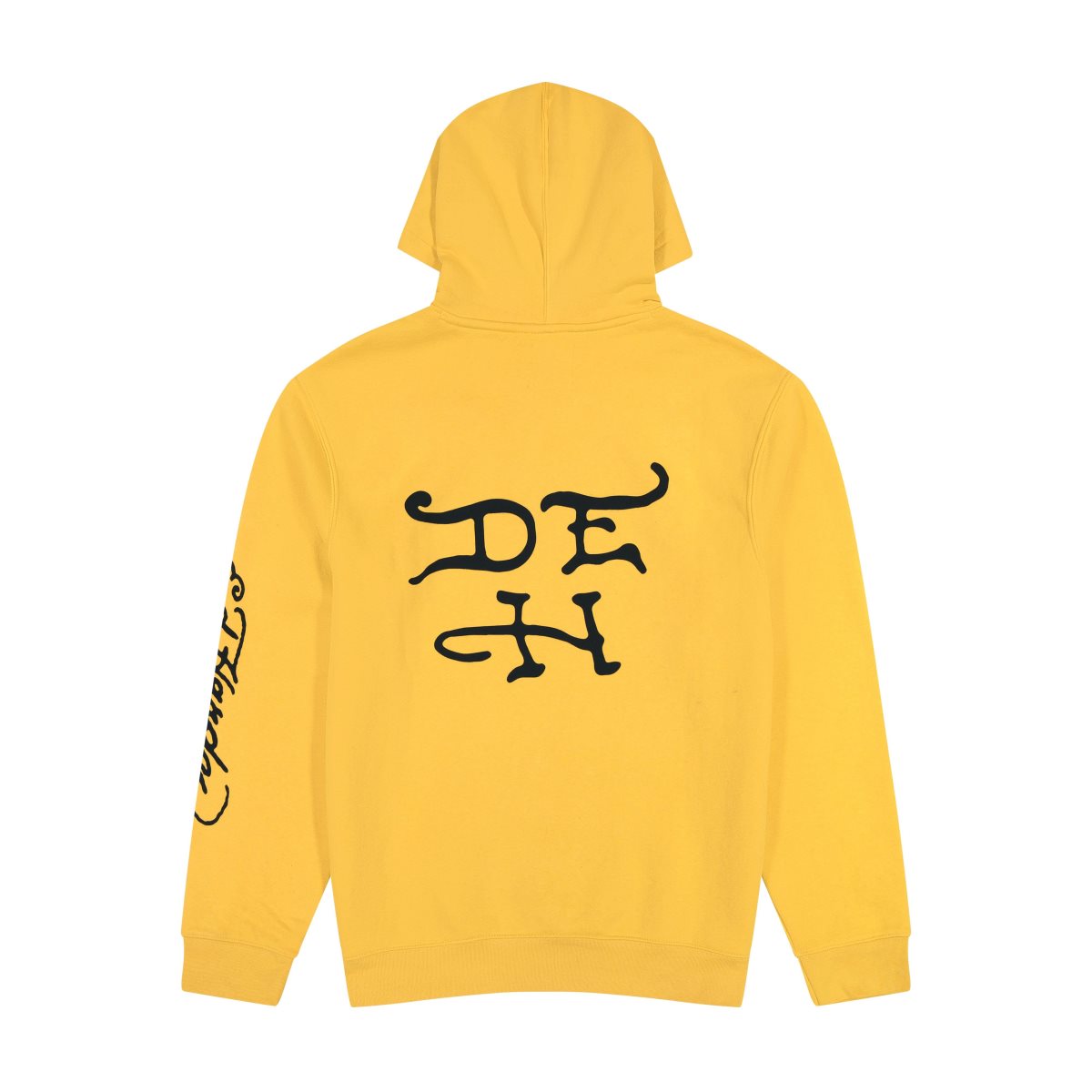 Bluza z Kapturem Ed Hardy Fire Tiger Golden Yellow Pullover Hoodie Męskie Żółte | IEOMCQ809