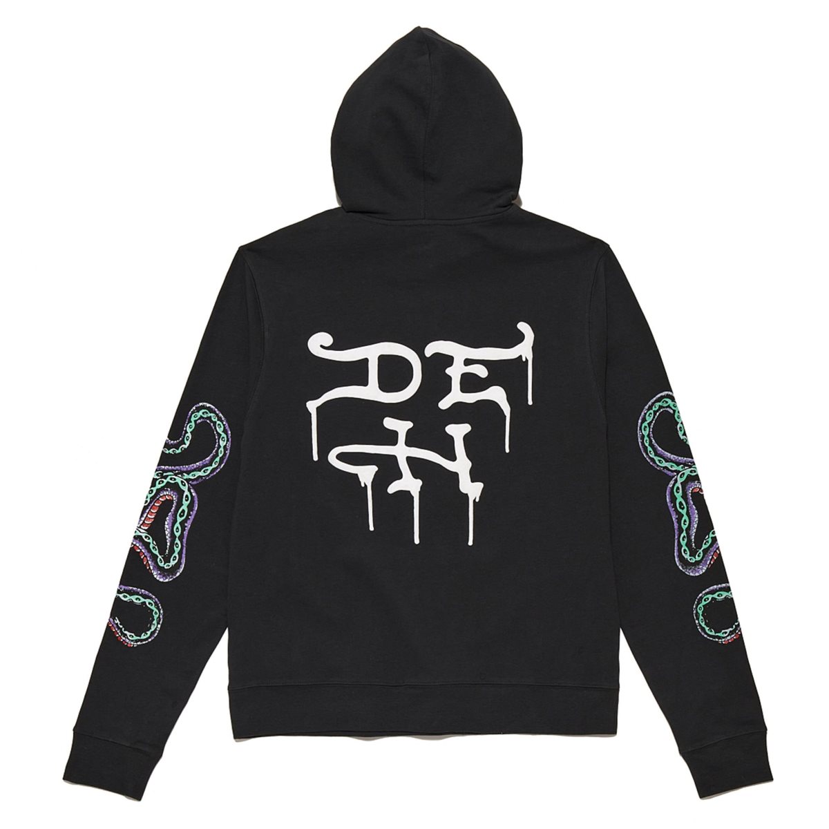 Bluza z Kapturem Ed Hardy Snake Hoodie Męskie Czarne | AGUBSQ826