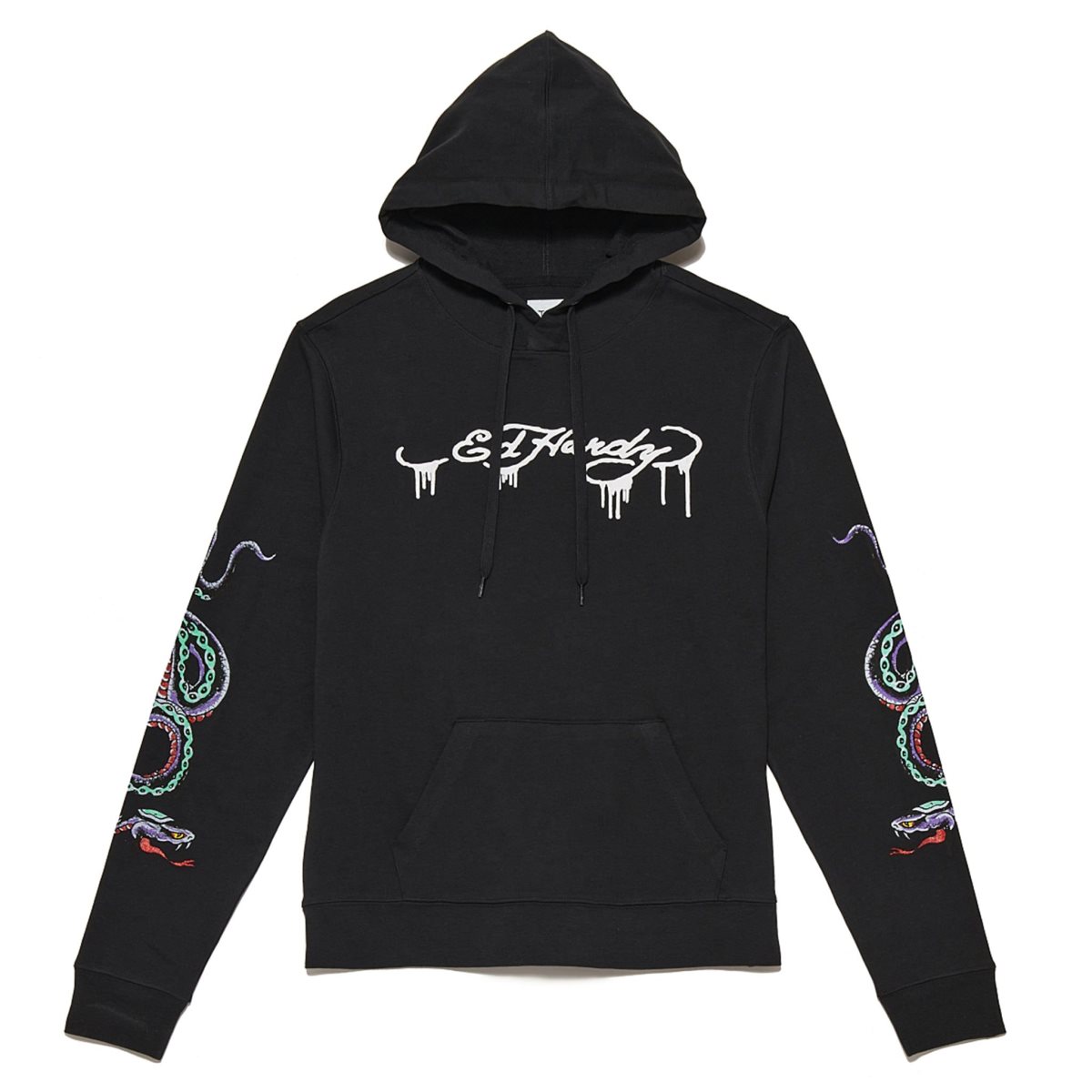 Bluza z Kapturem Ed Hardy Snake Hoodie Męskie Czarne | AGUBSQ826