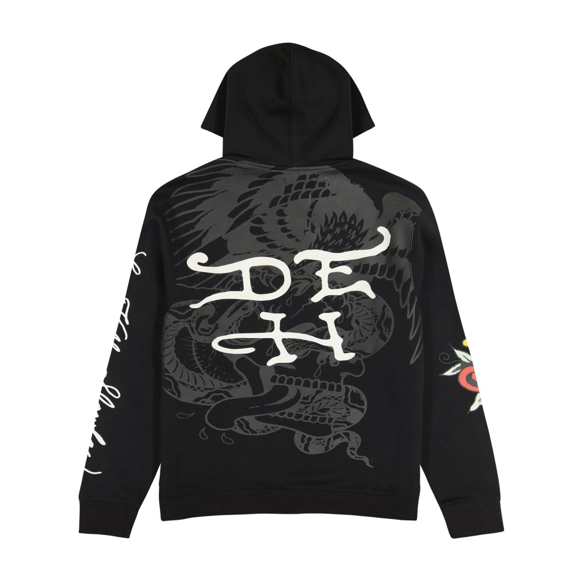 Bluza z Kapturem Ed Hardy Tiger Dagger Hoodie Męskie Czarne | XJNCRM978