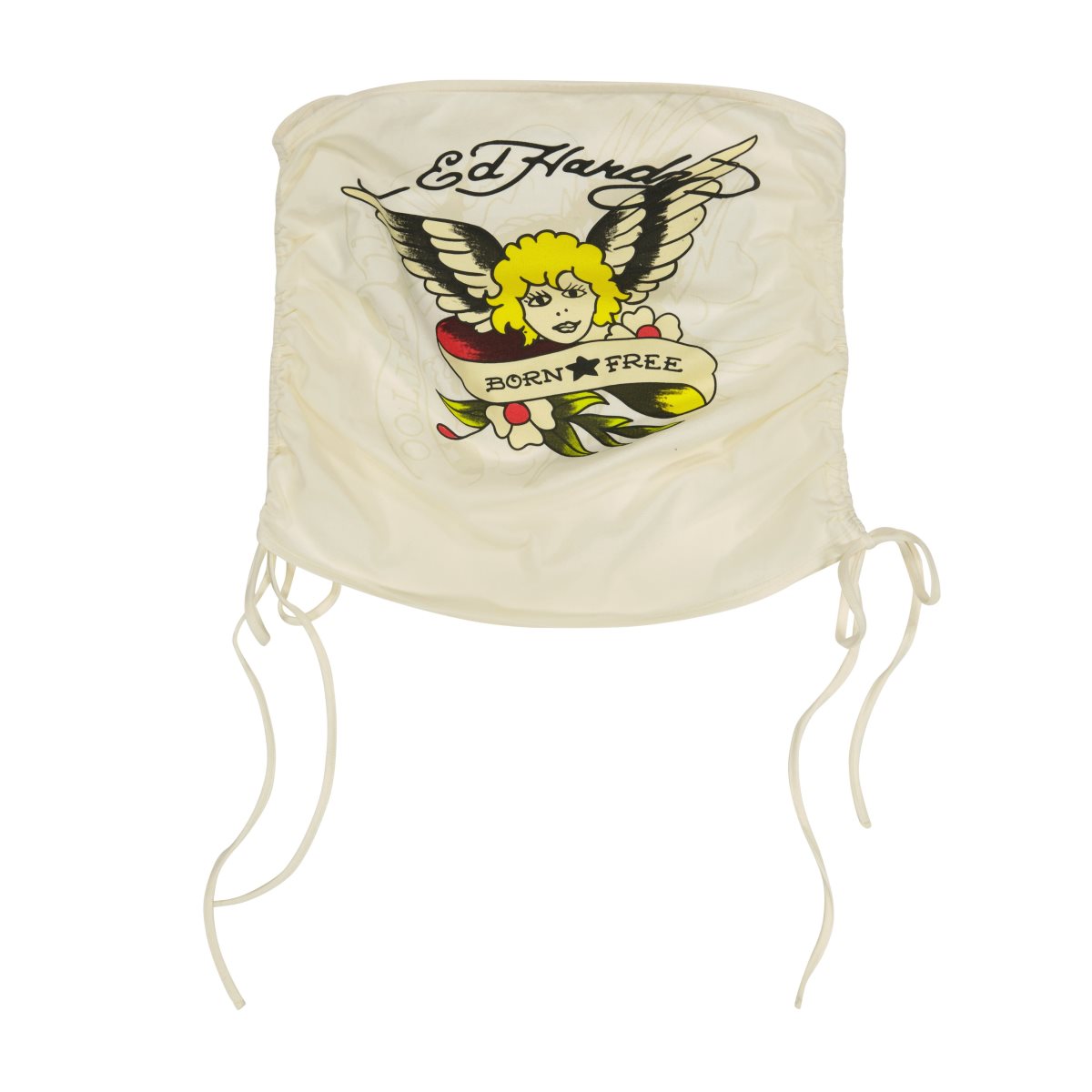 Najfatalniejszy Ed Hardy Cherubs Gathered Tube Top Damskie Białe | GLQNJM817