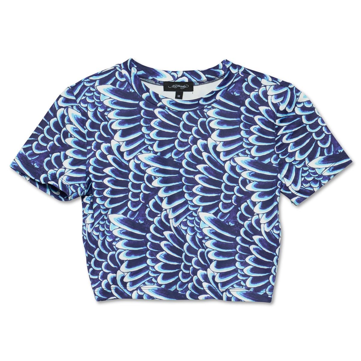 Najfatalniejszy Ed Hardy Power Mesh Wings Sport Crew Tee Damskie Niebieskie | HONKIZ326