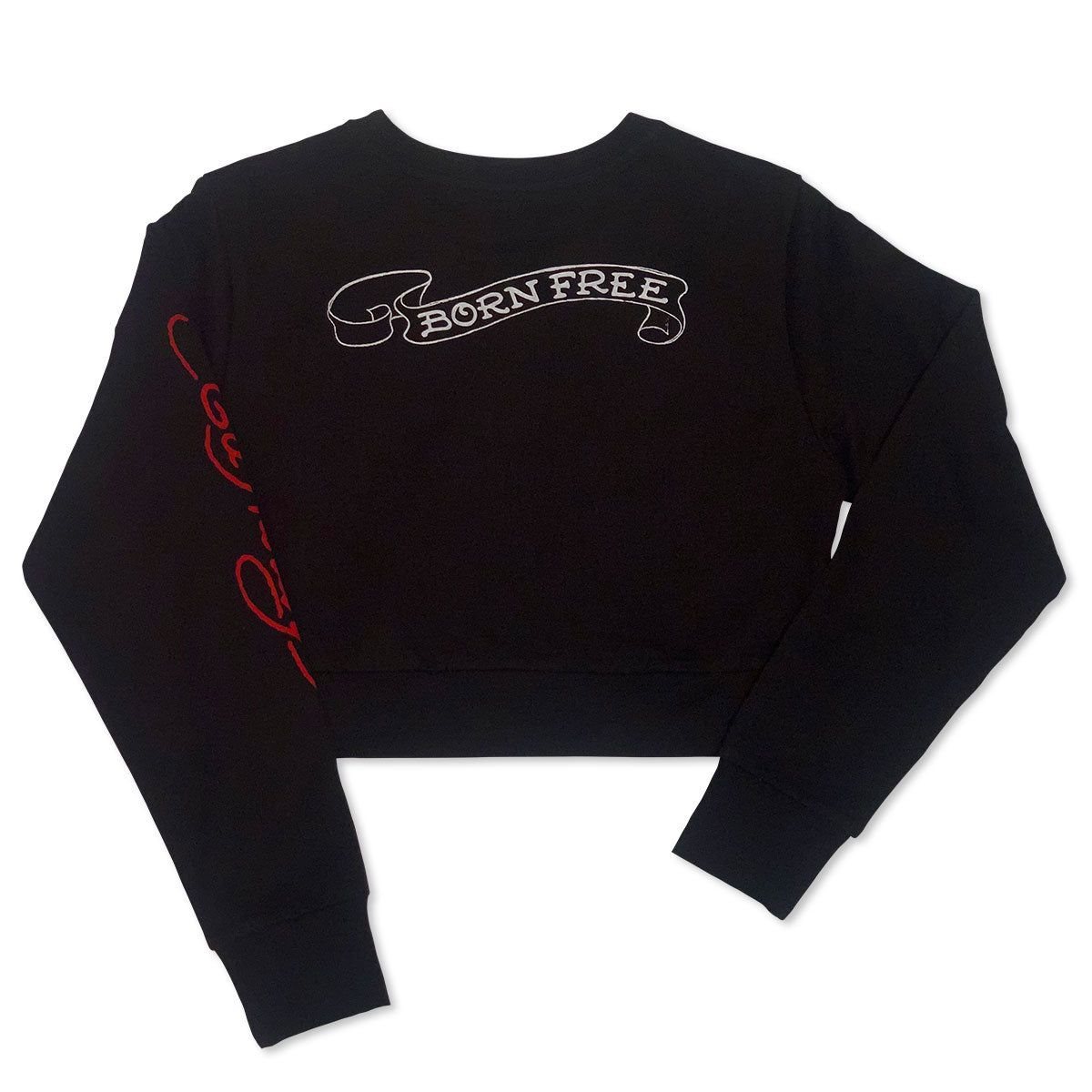 Najfatalniejszy Ed Hardy Retro Tiger Head Cropped Shrunken Sweatshirt Damskie Czarne | TQXZBC985