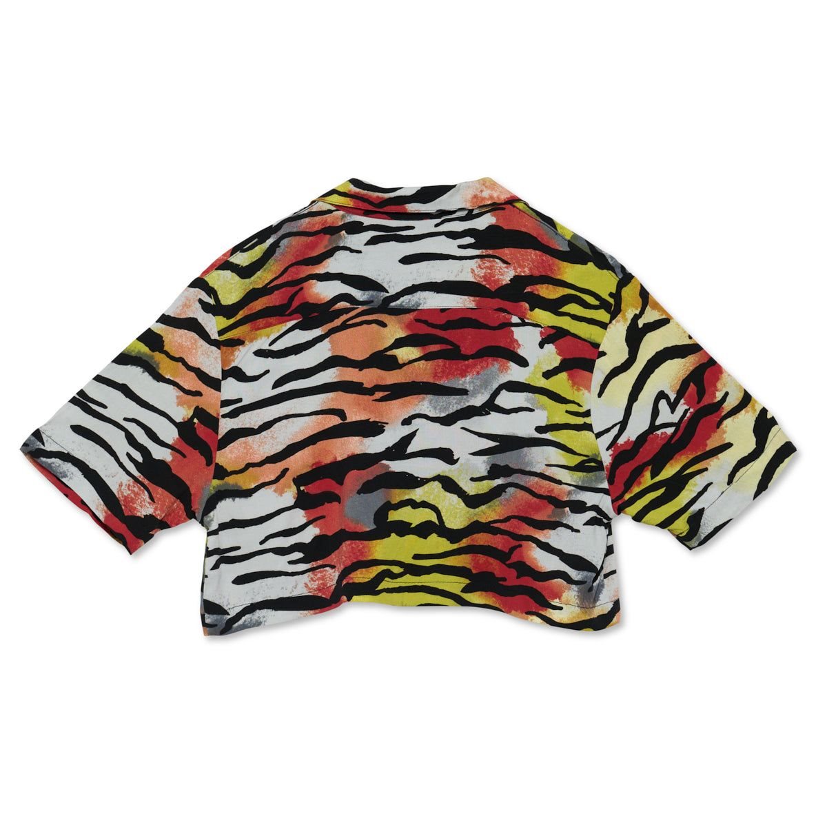 Najfatalniejszy Ed Hardy Tiger Cropped Camp Shirt Damskie Tiger | HVEQUF086
