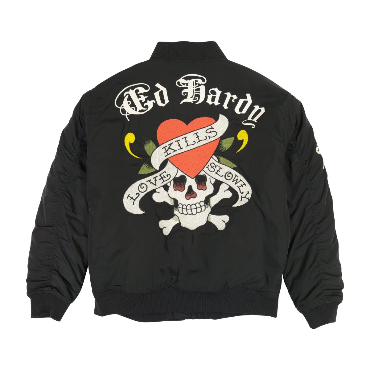Odzież Wierzchnia Ed Hardy LKS Skull Bomber Jacket Męskie Czarne | MEBXOS604