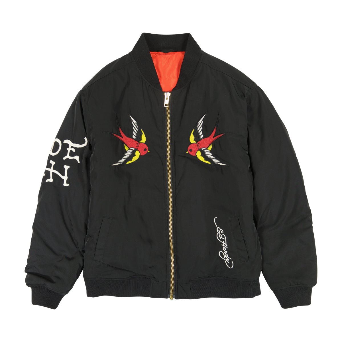 Odzież Wierzchnia Ed Hardy LKS Skull Bomber Jacket Męskie Czarne | MEBXOS604