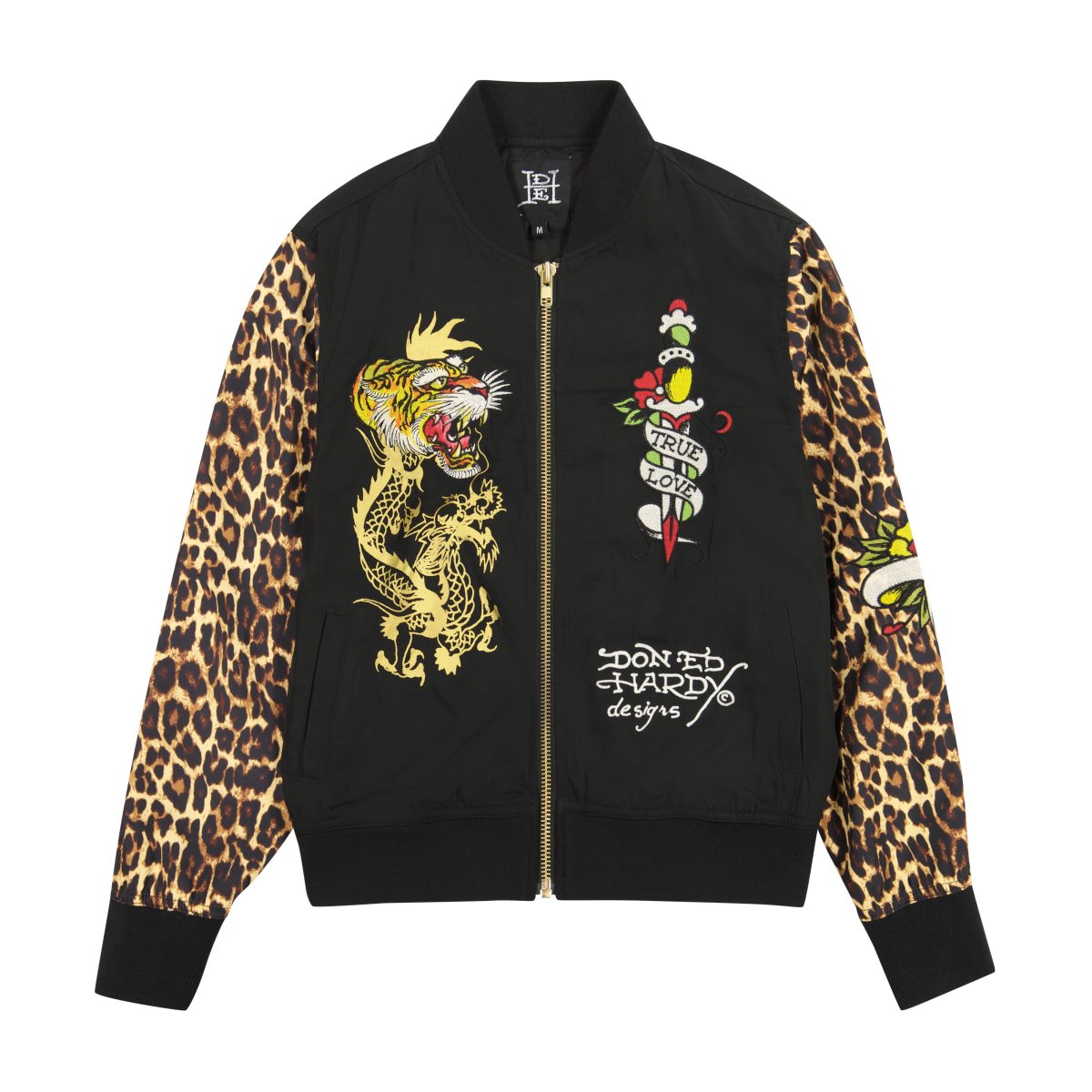 Odzież Wierzchnia Ed Hardy Tiger Dagger Souvenir Jacket Męskie Panterka | ZCXSNW602
