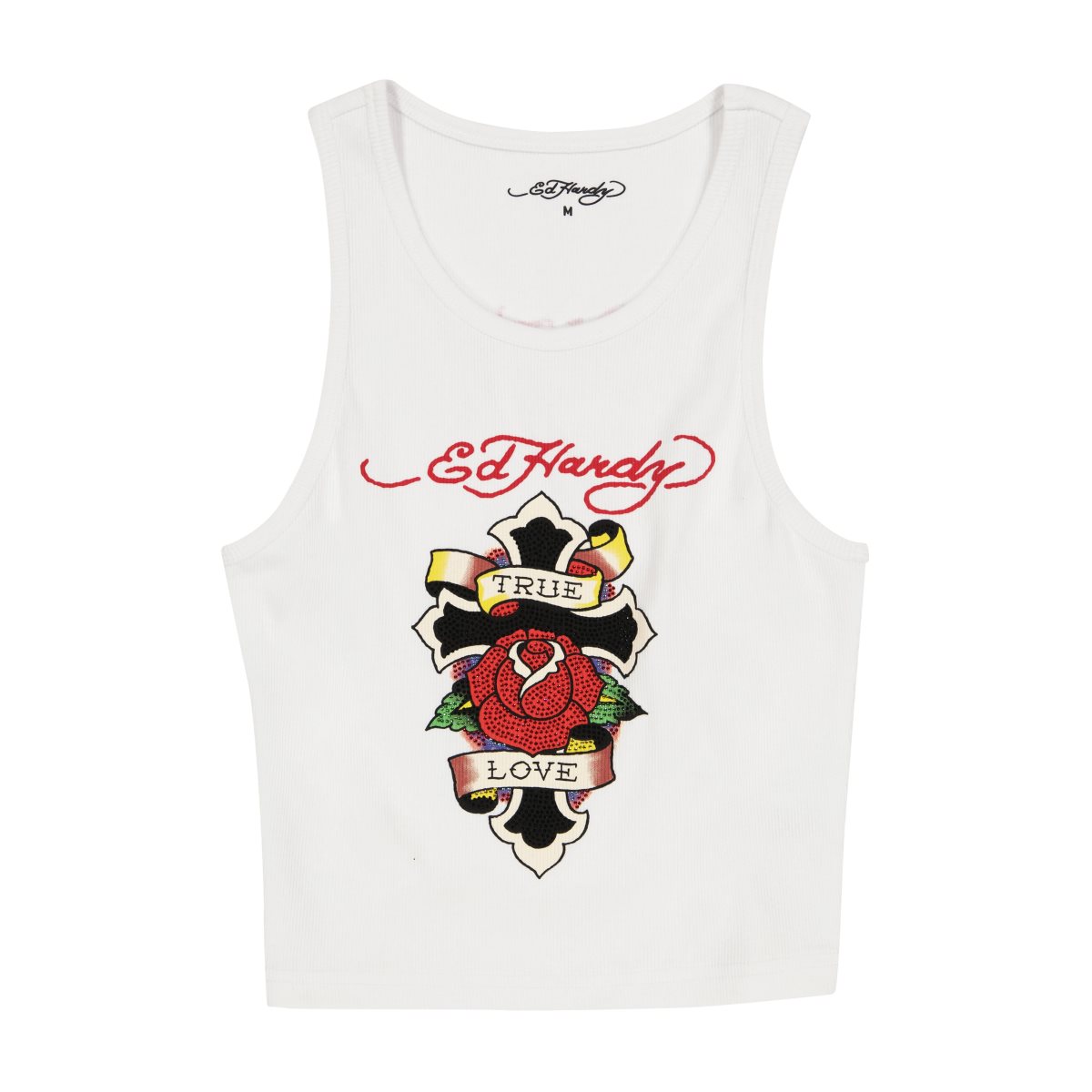 Podkoszulki Ed Hardy Cross Rib Tank Top Damskie Białe | YEBFOQ285
