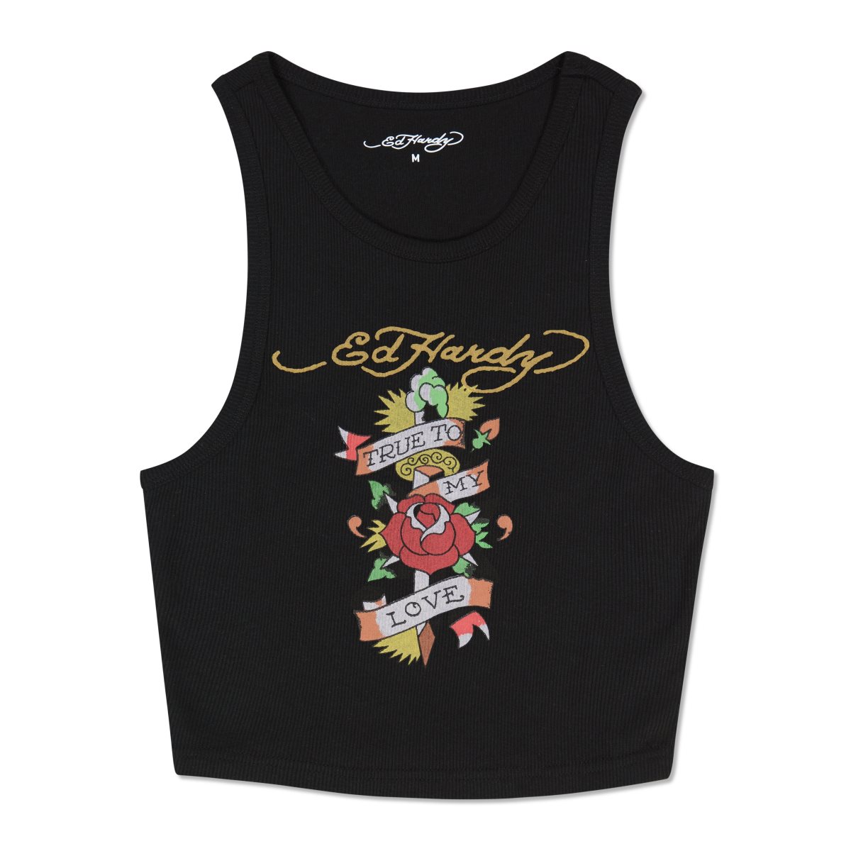 Podkoszulki Ed Hardy True Love Rib Knit Tank Damskie Czarne | HOZIBL832