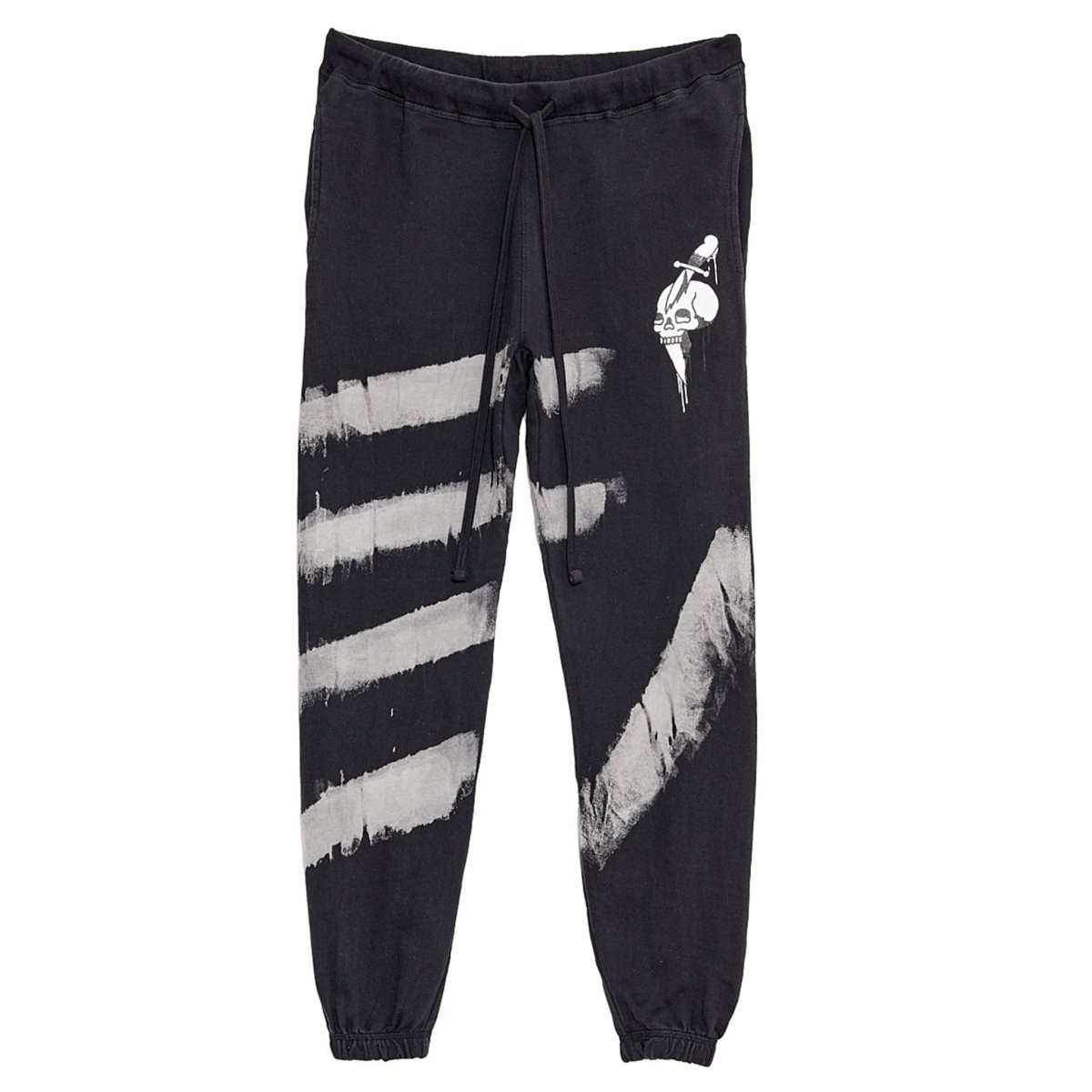 Spodnie Ed Hardy Dagger Skull Sweatpant Damskie Czarne Białe | VGRXTP381