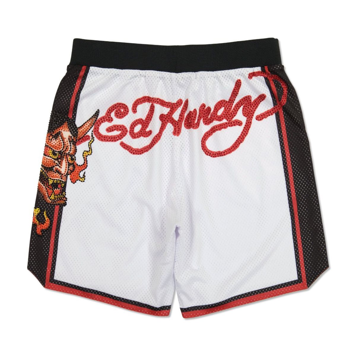 Spodnie Ed Hardy Devil Head Short Męskie Białe | QGBYMO719