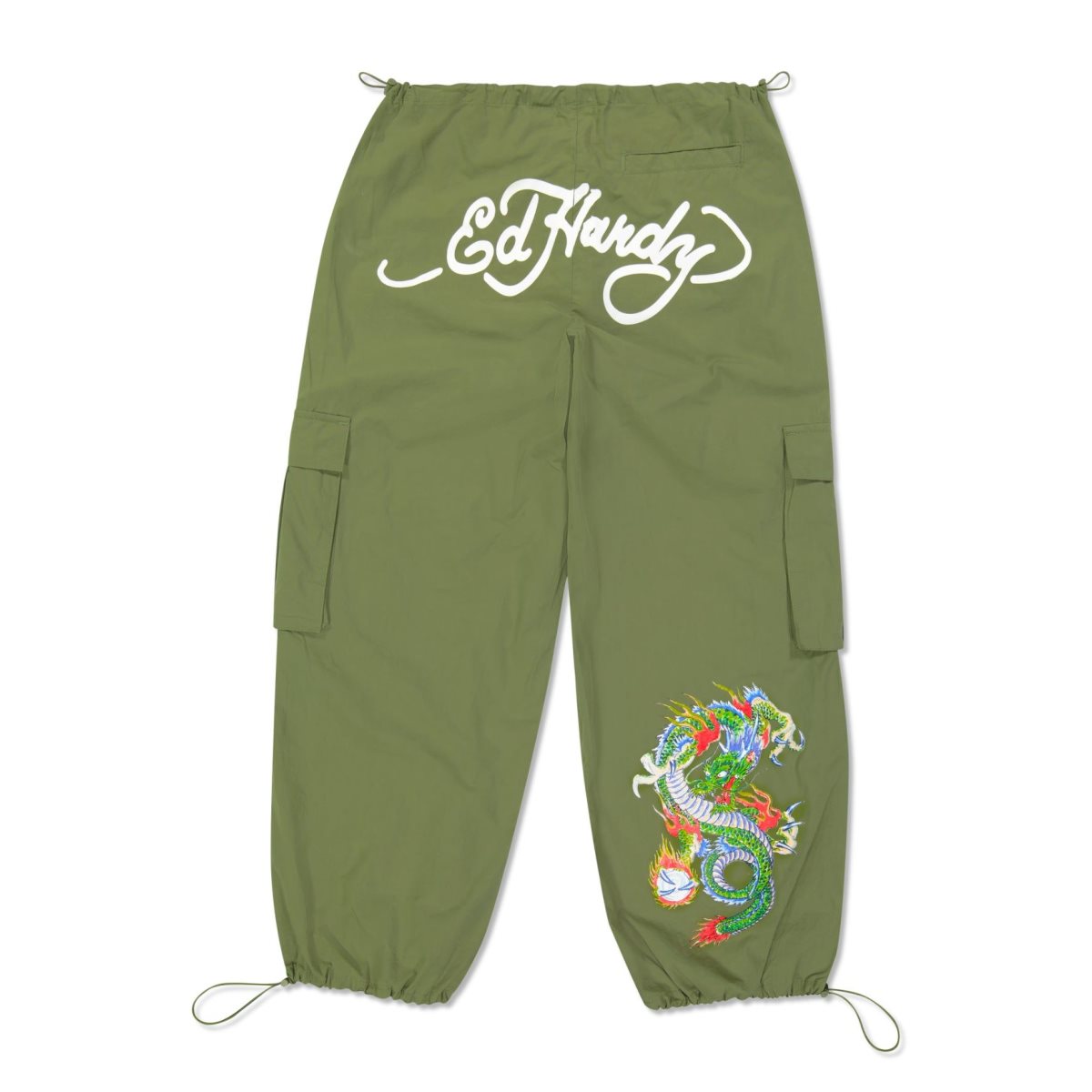 Spodnie Ed Hardy Dragon Cargo Pant Męskie Oliwkowe | ALZTJP612