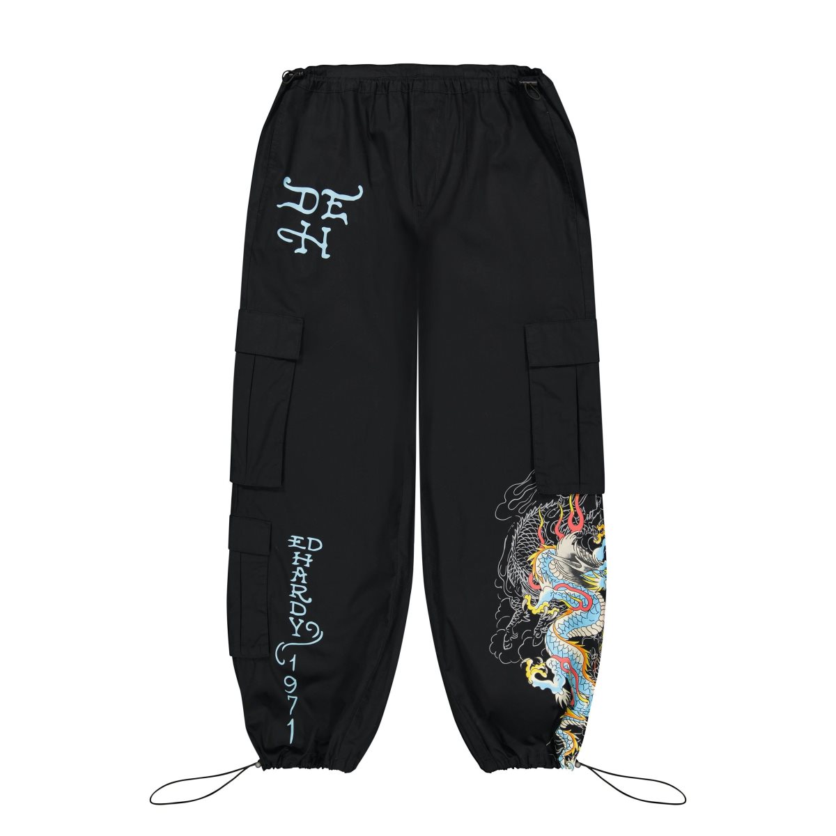 Spodnie Ed Hardy Dragon Poplin Cargo Pants Damskie Czarne | RNDSQC963