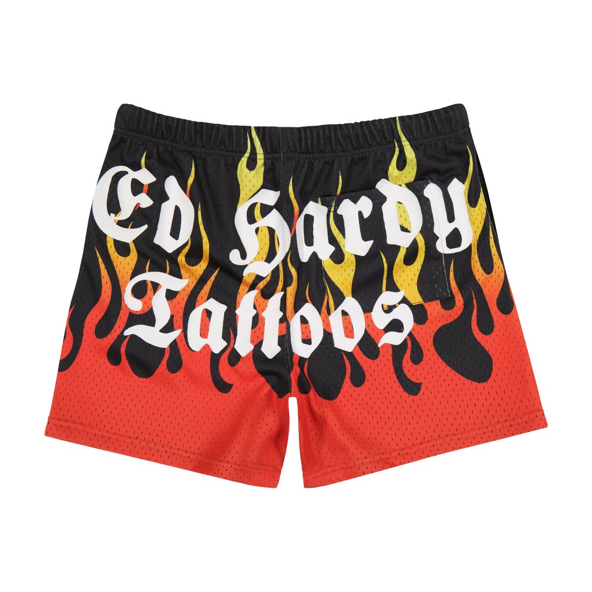 Spodnie Ed Hardy Fire LKS Skull Mens Short Męskie Czarne | BNQUPD269