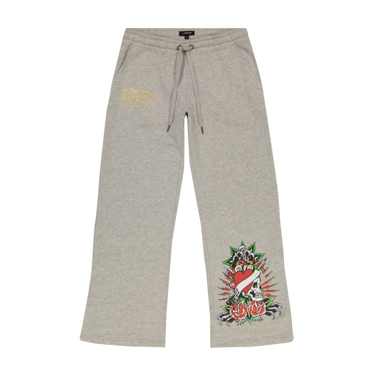 Spodnie Ed Hardy Heart Roses Flared Sweatpant Damskie Szare | IHGFUX017