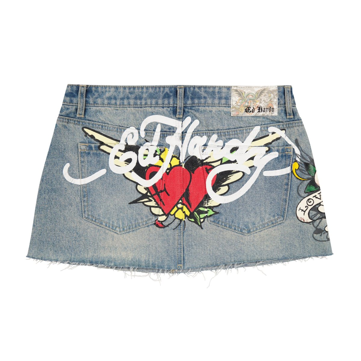 Spodnie Ed Hardy LKS Skull Denim Mini Skirt Damskie Głęboka Niebieskie | NBDVMK671