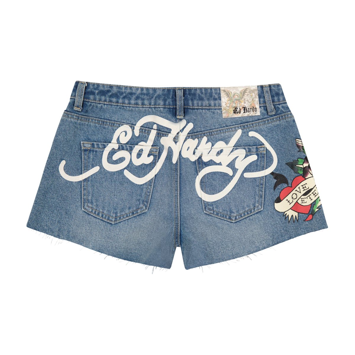 Spodnie Ed Hardy Love Eternal Denim Shorts Damskie Lt Vintage | YJGLPI175