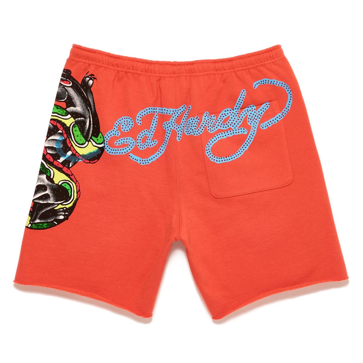 Spodnie Ed Hardy Panther Short Męskie Pomarańczowe | IAHDRO451