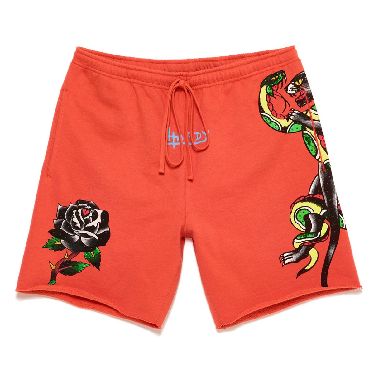 Spodnie Ed Hardy Panther Short Męskie Pomarańczowe | IAHDRO451