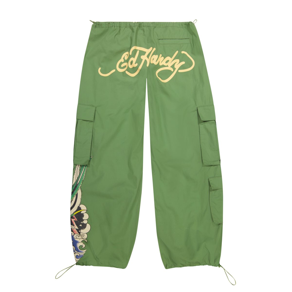 Spodnie Ed Hardy Peacock Poplin Cargo Pants Damskie Zielone | ARNJSK642