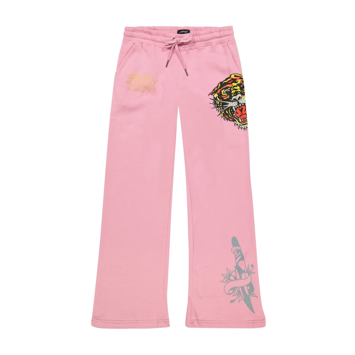 Spodnie Ed Hardy Tiger Dagger Sweatpants Damskie Bubblegum | OCMNLE564