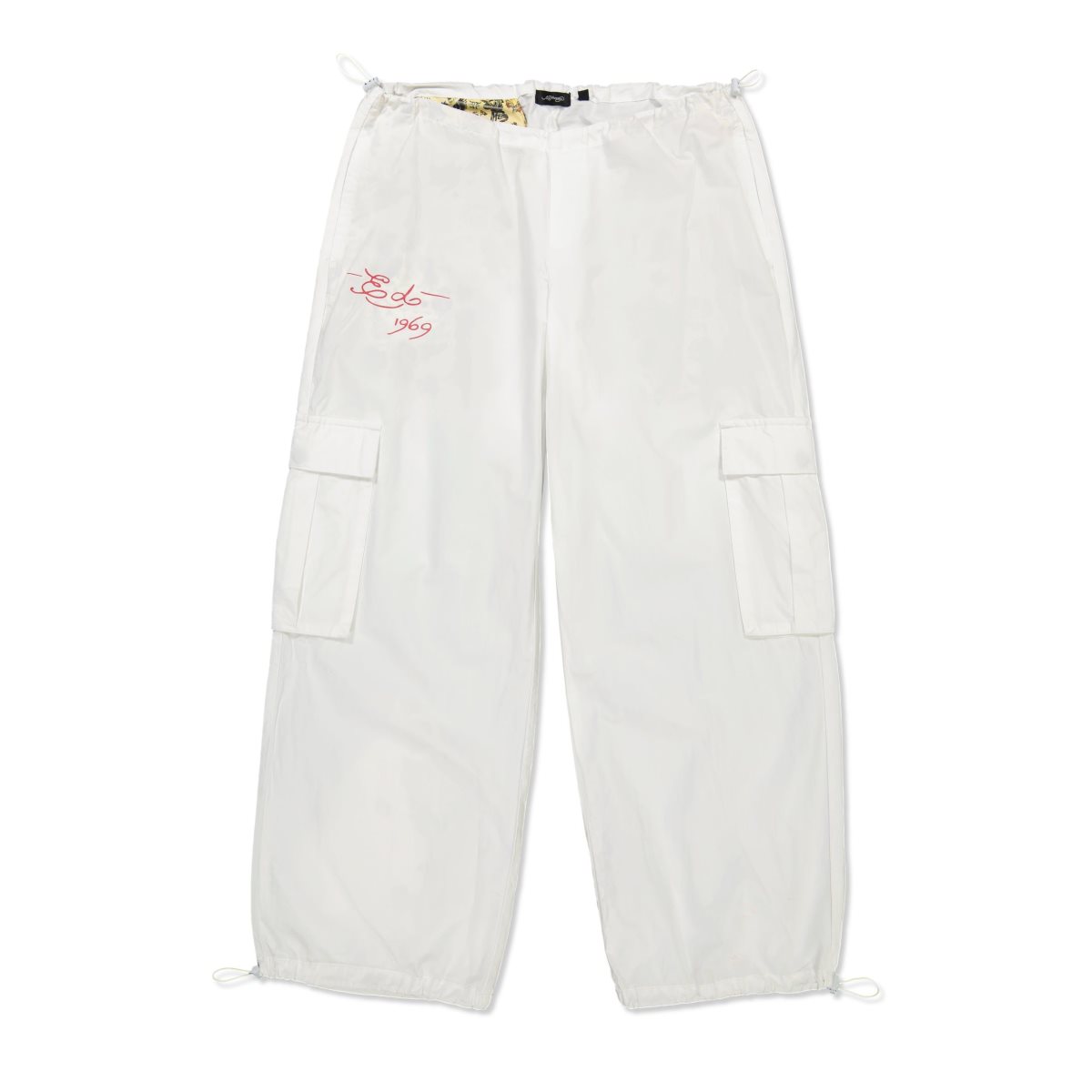 Spodnie Ed Hardy Tiger Rose Cargo Pant Damskie Białe | KIGRXO865