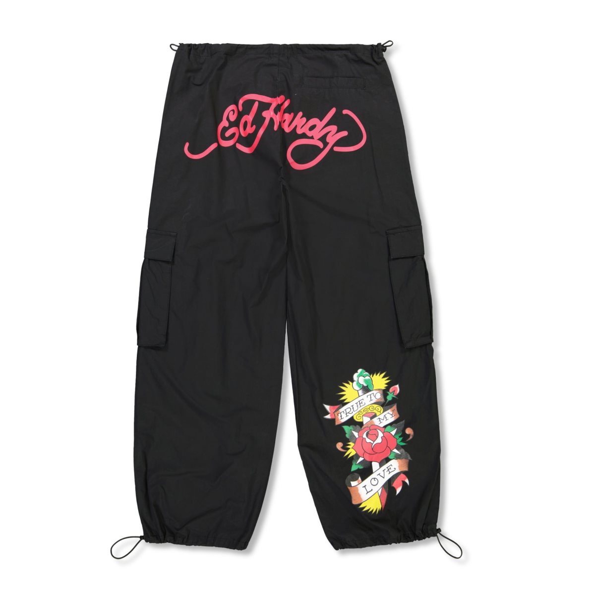 Spodnie Ed Hardy True Love Cargo Pant Damskie Czarne | QERUXD790
