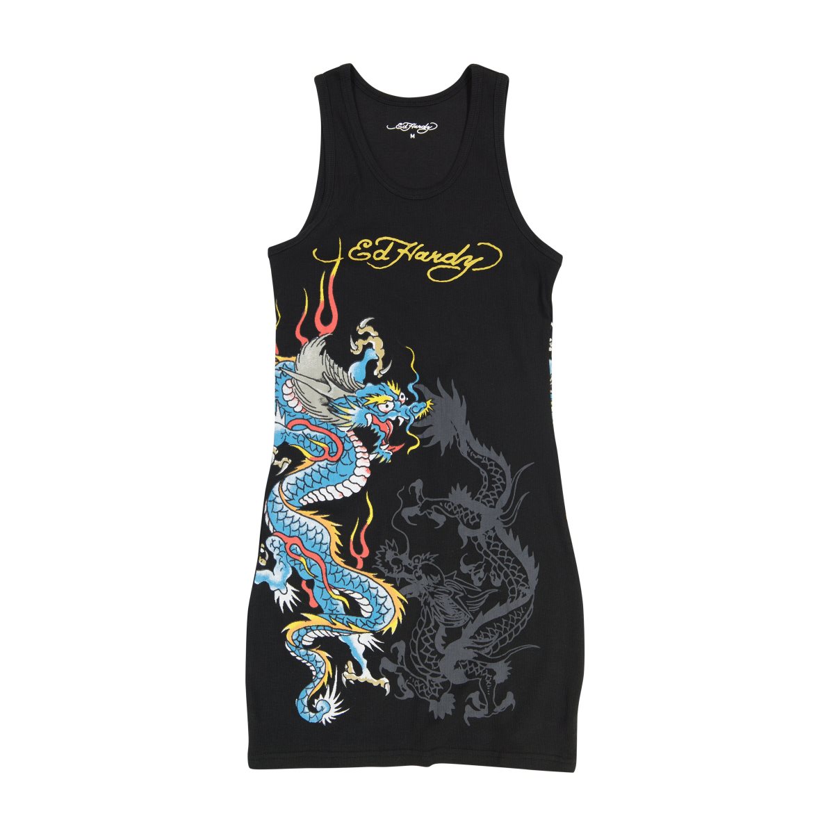 Sukienka Ed Hardy Dragon Rib Tank Dress Damskie Czarne | GVAQHD463