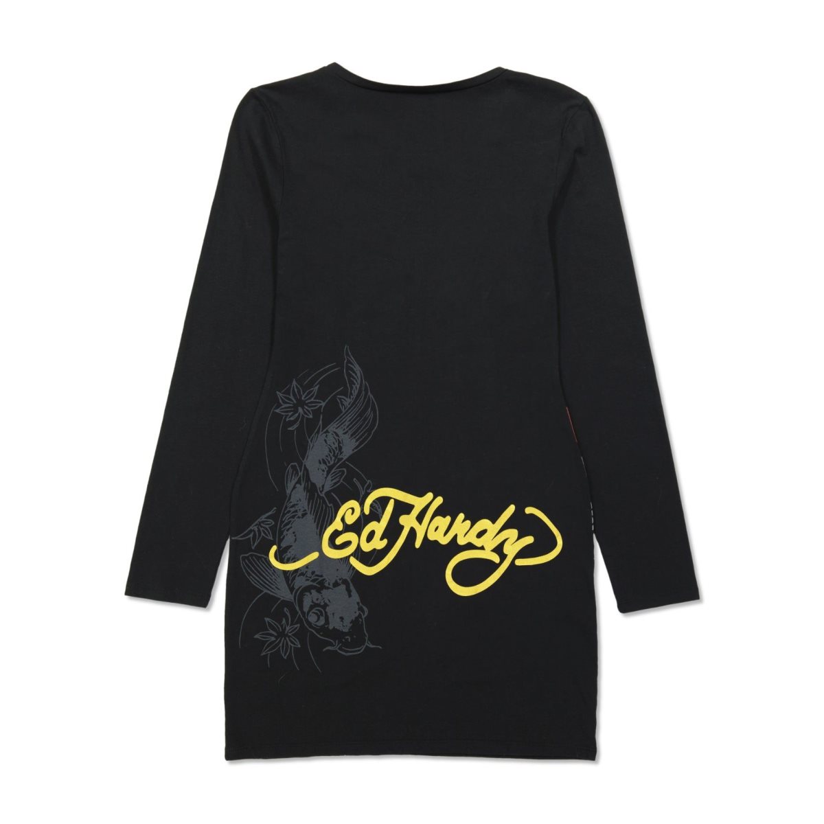 Sukienka Ed Hardy LKS Skull Baby Tee Long Sleeve Dress Damskie Czarne | UYAQCM814